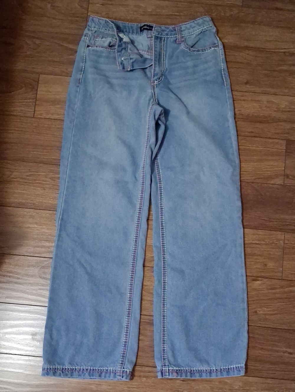 Kids Light Blue Straight-Leg Jeans - Classic Everyday Denim